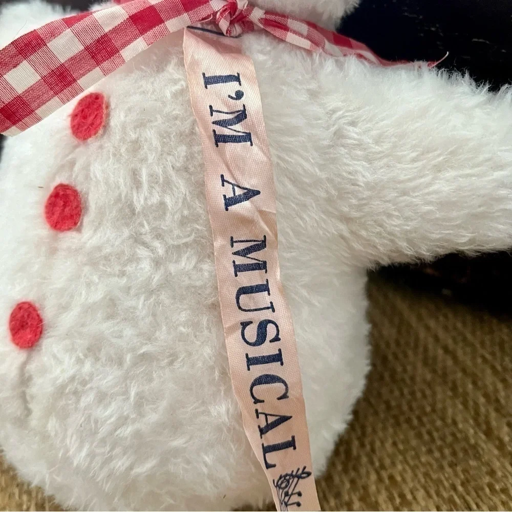 Rare Vintage Mary Meyer Musical Snowman Plush Stuffed Toy Wind Up Christmas 14”